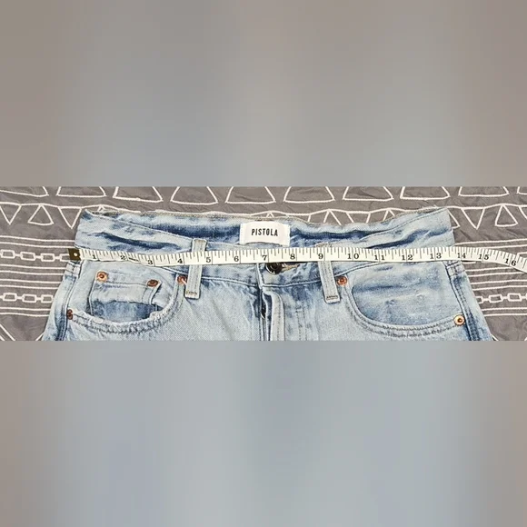 Pistola Cassie Super High Rise Straight Leg Distressed Jeans Size 26 - Picture 6 of 9